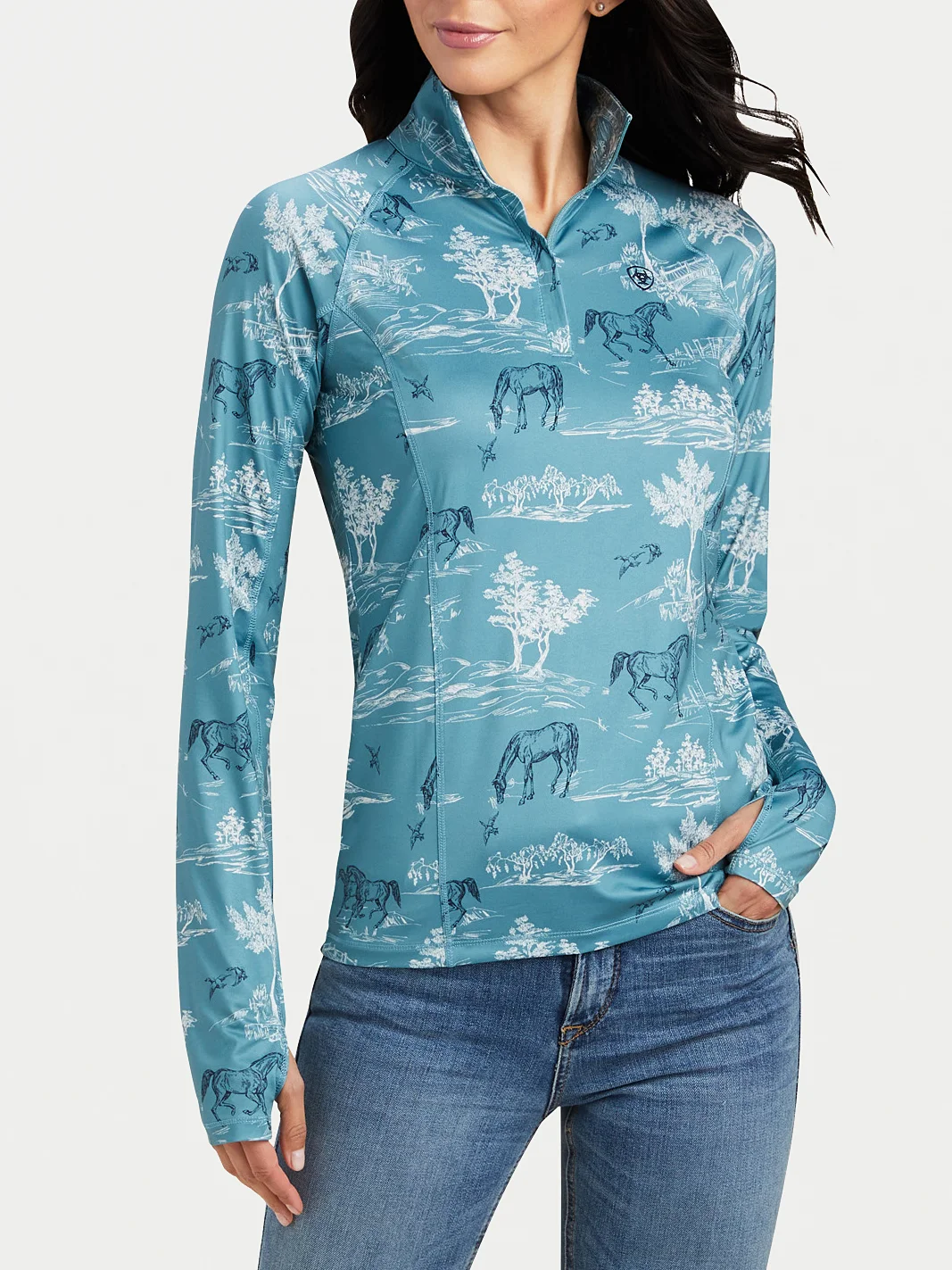 Ariat (アリアット) ロングスリーブ ブルー